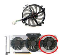 HFFOZMD Ventilateur de Remplacement FD7010H12D pour Carte Graphique Manli GeForce GTX1070 1070ti 1080 pour Gallardo(Right Fan)