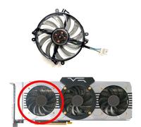 HFFOZMD Ventilateur de Remplacement FD7010H12D pour Carte Graphique Manli GeForce GTX1070 1070ti 1080 pour Gallardo(Left Fan)