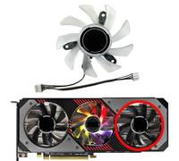 HFFOZMD Ventilateur de Remplacement pour Carte Graphique ASROCK Radeon RX5700 5700XT pour Phantom Gaming D OC PVA080E12R(Right Fan)