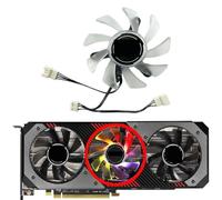 HFFOZMD Ventilateur de Remplacement pour Carte Graphique ASROCK Radeon RX5700 5700XT pour Phantom Gaming D OC PVA080E12R(Middle Fan)