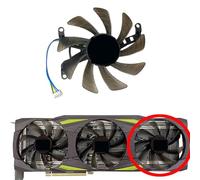HFFOZMD Ventilateur de Remplacement pour Carte Graphique PNY pour GeForce RTX 3070ti 3080 3080ti 3090 XLR8 pour Uprising Epic-X RGB Triple Fan OC T129215SU(Right Fan)