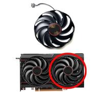 HFFOZMD Ventilateur de Remplacement pour Carte Graphique Sapphire pour Radeon RX6600 6600XT 6650XT Pulse(Right Fan)