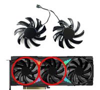 HFFOZMD Ventilateur de Remplacement Triple Ventilateur T129215SU pour Carte Graphique PNY RTX4060ti 4070 XLR8 Verto(Middle Left Fan)