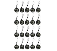 Hfgdnchva 20 Pièces Étiquettes NFC Étiquette Ntag213 13.56mhz Carte à Puce pour les Téléphones Compatibles NFC Carte de Visite Intelligente NFC 31.5x28mm Noir