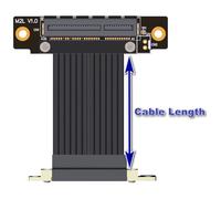 Hfgdnchva Câble D'Extension PCI-E X4 vers X4 PCI Express Riser Extender Converter Adapter Support Network Card SSD USB Card 20CM