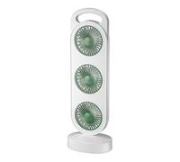 Hfgdnchva Ventilateur de Bureau à Haute Vitesse avec Charge USB à Triple Turbine, Design Portable pour Un Usage à Domicile ou en Extérieur. Fonctionnement Silencieux, Couleur Blanc et Vert.