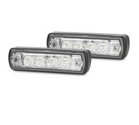 HFGDRH Feux Marquage Toit Cabine, Lot De 2 Feux Pare-soleil 24 V Utilisation Adaptée Pour Camion MAN TGA TGL TGM TGS TGX, Gabarit Toit Cabine, Lampes 81252606121 81.25260.6121(2pcs White)