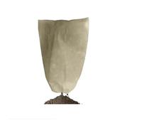 HFGDRH Housse Hivernage Plante Exterieur, Couverture Chaude d'arbre de Jardin d'hiver, Sac Protection Plantes d'arbustes Non tissé avec Cordon Contre Le Gel for extérieur(Beige-1PCS,60x80cm)