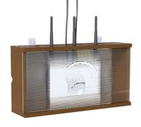 HFGHGDF Boîte de Rangement pour Routeur WiFi, Cache Box WiFi, Modem Cables Box, Cache Box Internet pour Gestion des Câbles pour Décoration Murale(Brown)