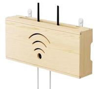 HFGHGDF Cache Box WiFi, Boite Rangement Routeur WiFi Cache par Faitement Le Boitier TV et Módem-Router, Bois Massif Box, Cable Management L'etagère (Wood Color)