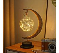 HFHungkeong Lampe décorative LED lampe de table 3D clair de lune magique en fer forgé veilleuse de Noël décoration de la maison cadeau d'anniversaire alimentation USB 5,5 * 5,1 * 11 pouces (chaud)