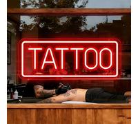 HFHungkeong Panneau néon LED à intensité variable pour décoration murale, tatouage, studio, salon, boutique, alimentation USB - 1 chaîne de suspension