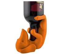 HFHungkeong Porte-bouteille de vin en forme de teckel, mignon et unique, décoration de comptoir de bar, cadeau original parfait pour les propriétaires d'animaux de compagnie (orange)