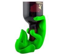 HFHungkeong Porte-bouteille de vin en forme de teckel, mignon et unique, décoration de comptoir de bar, cadeau original parfait pour les propriétaires d'animaux de compagnie (vert)