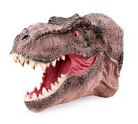 HFHungkeong Tête d'animal de dinosaure, accessoires de poupée, divers jeux de rôle, accessoires de fête, tyrannosaure marron