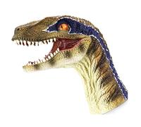 HFHungkeong Tête d'animal dinosaure, accessoires de poupée, divers animaux sauvages, jeu de rôle, accessoires de fête, vert Velociraptor 320