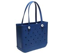 HFHungkeong Tote Sac de plage, 14 x 5 x 12 pouces, caoutchouc, EVA, trou de plage, bricolage, sac à main d'été, étanche, sac de rangement pour sports de plein air, voyages, bleu marine