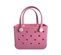 HFHungkeong Tote Sac de plage, 14 x 5 x 12 pouces, caoutchouc, EVA, trou de plage, bricolage, sac à main d'été, étanche, sac de rangement pour sports de plein air, voyages, Barbie Rose
