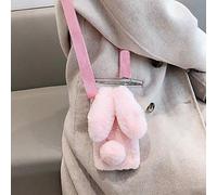 HFICY Girly Coque en fausse fourrure pelucheuse pour Samsung Galaxy S10 avec 2 films protecteurs d'écran en verre pour femme (lapin rose)