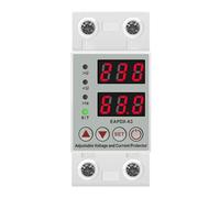 HFIGNIAHQ 40A 63A 230V Din Rail Adjustable Over Voltage and Under Voltage Protective Device Protector Relay Over Current Protection Limit(1-63A(Adjustable))