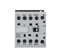 HFIGNIAHQ CJX2-K 220V 50/60Hz 6A 9A 12A Mini AC Contactor Din Rail 3P 3main 1NO/3main 1NC Coil Voltage(CJX2-K-1210)