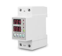 HFIGNIAHQ Din Rail Dual Display Adjustable Over Voltage Current and Under Voltage Protective Device Protector Relay 40A 63A 220V 230V(40A)