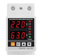 HFIGNIAHQ Dual Display 40A 63A 230V Din Rail Adjustable Digital Over Under Voltage Relay Surge Protector Limit Over Current Protection(80A)
