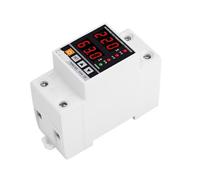 HFIGNIAHQ Dual Display 40A 63A 230V Din Rail Adjustable Digital Over Under Voltage Relay Surge Protector Limit Over Current Protection(40A)