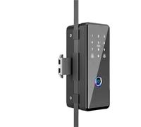 HFIGNIAHQ Mechanical Key Smart For Glass Fingerprint Code Card Electronic Door Lock Digital Sliding(Plus remote control,Type C)