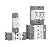 HFIGNIAHQ Parasurtenseur AC SPD AC275V 385V 1P 2P 3P 4P 20KA 40KA 60KA Parafoudre Monophasé Protection De Terre Domestique(2P,80KA)