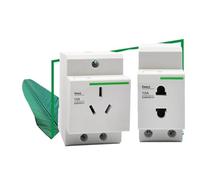 HFIGNIAHQ Rail-Mounted 16A Socket EA9XN310 Power Modular 10A 3-Prong 5-Prong Module Electric Box 25A Contactor(EA9XN416)