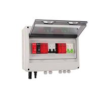 HFIGNIAHQ Solar Photovoltaic PV Combiner Box 1-in-1-out DC+AC 600V 1 String IP65 PV-Solar Surge Lightning Protection Outdoor Waterproof