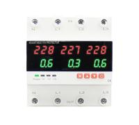 HFIGNIAHQ Three Phase Voltage Current Protector Adjustable Overvoltage Undervoltage Current-limiting Protection Monitor Voltmeter Ammeter(100A)