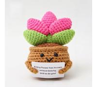 HFLDMA patate Positive，Humoristiques et Motivantes Tricotée Pomme de Terre, Peluche avec Carte Positive, Poupées tricotées au Crochet avec Pommes de Terre, tournesols