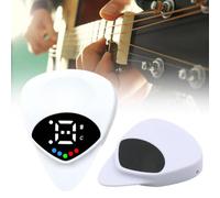 HFLWYWD Accordeur de guitare à clipser pour guitare acoustique/électrique, ukulélé, violon, basse, accordeur électronique numérique, écran LCD pour guitare, basse, ukulélé, violon, mandoline (blanc)