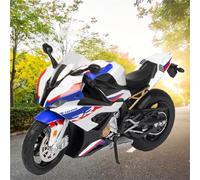 HFMXZHI Modèle réduit de Moto 1:12 pour BMW S1000RR Motos Miniatures, Jouets Véhicules avec Musique Légère, Cadeaux(White)