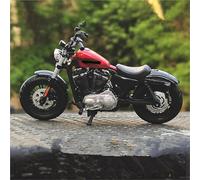 HFMXZHI Modèle réduit de Moto Modèle Réduit De Moto Course en Alliage Moulé sous Pression, Cadeau 1:18 pour Harley Forty-Eight, Édition pour Spéciale 2018 Voiture Jouet(Rosso)