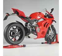 HFMXZHI Modèle réduit de Moto Modèle Réduit De Voiture Course en Alliage avec Son Et Lumière 1/6 pour Ducati V4SP2 Moto Collection, Décorations Cadeaux(Rosso)