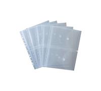 HFP 2 pochettes documents A5/A4, fermeture velcro et Formation de pockets-pack perforées Transparent 10 - Lot de 5