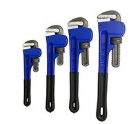 HFS (R) Lot de 4 clés à pipe robustes réglables de 20,3 cm, 25,4 cm, 30,5 cm, 35,6 cm avec sac de rangement