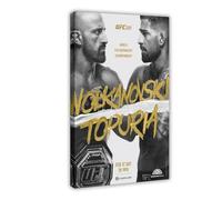 HFSEZP Poster sur toile UFC 298 Alexander Volkanovski contre Ilia Topuria Poids plume Décoration murale pour salon, chambre à coucher 30 x 45 cm