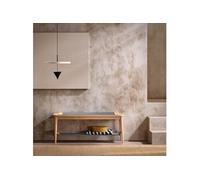 SoBuy HFSR01-N Banc à Chaussures Banc de Rangement Bout de lit Etagère à Chaussures Meuble de Rangement avec raccords à Tenon Bois