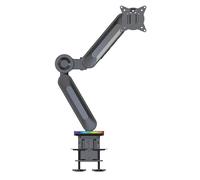 HFTEK Bras Ergonomique pour écran Unique, avec Une Grande capacité de Charge jusqu'à 44 Pouces, Support pour écran, jusqu'à 15 kg, réglable en Hauteur, inclinable, VESA 75 x 75/100 x 100 (HF24G08RU)