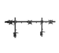 HFTEK - Support pour 3 moniteurs de 15 à 27" - Support pour écran TV - Support pour moniteur - Support écran 3 moniteurs - Hauteur réglable - VESA 75/100 - MS323C-N - Modulable individuellement