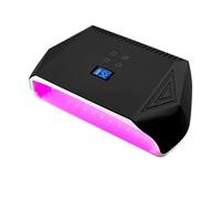 HFWRDVJCM Lampe de séchage de Gel à Ongles à LED Rechargeable sans Fil 128 W Pro Cure Grande Lampe de séchage à LED UV for Ongles à 2 Mains(Black)