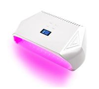 HFWRDVJCM Lampe de séchage de Gel à Ongles à LED Rechargeable sans Fil 128 W Pro Cure Grande Lampe de séchage à LED UV for Ongles à 2 Mains(White)
