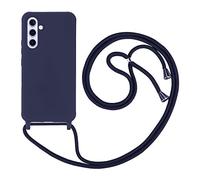 HFYiup Mevis Coque Compatible avec Samsung Galaxy A05S 4G,Collier pour Étui Colliers de cellulaire Mince Antichoc Réglable Lanyard Case-Bleu Marin