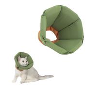 HFYRBDKSPI Cône Doux pour Chat, Collier de récupération réglable après Chirurgie, Alternative au cône de honte pour Chats, Chatons et Chiots,Vert,S