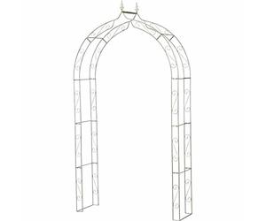 HG 123325 Arche de Rose Métal Argenté 140 x 40 x 252 cm