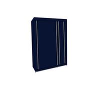 HERZBERG HG8010BLU - Petite Armoire de rangement - Multifonctionnelle - Cadre en tubes d'acier de haute qualité - Couverture en tissu non tissé - Bleu